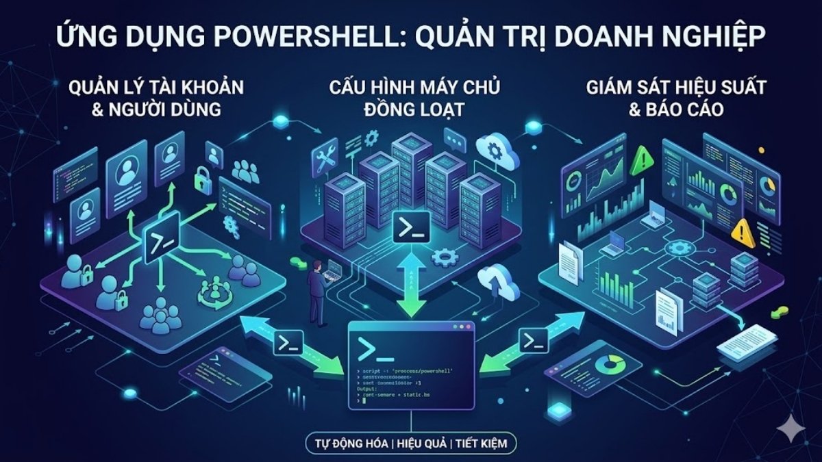 PowerShell hỗ trợ vận hành hệ thống doanh nghiệp