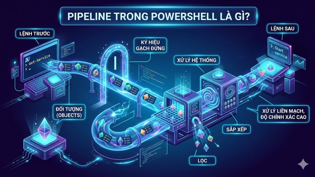Khái niệm Pipeline trong PowerShell