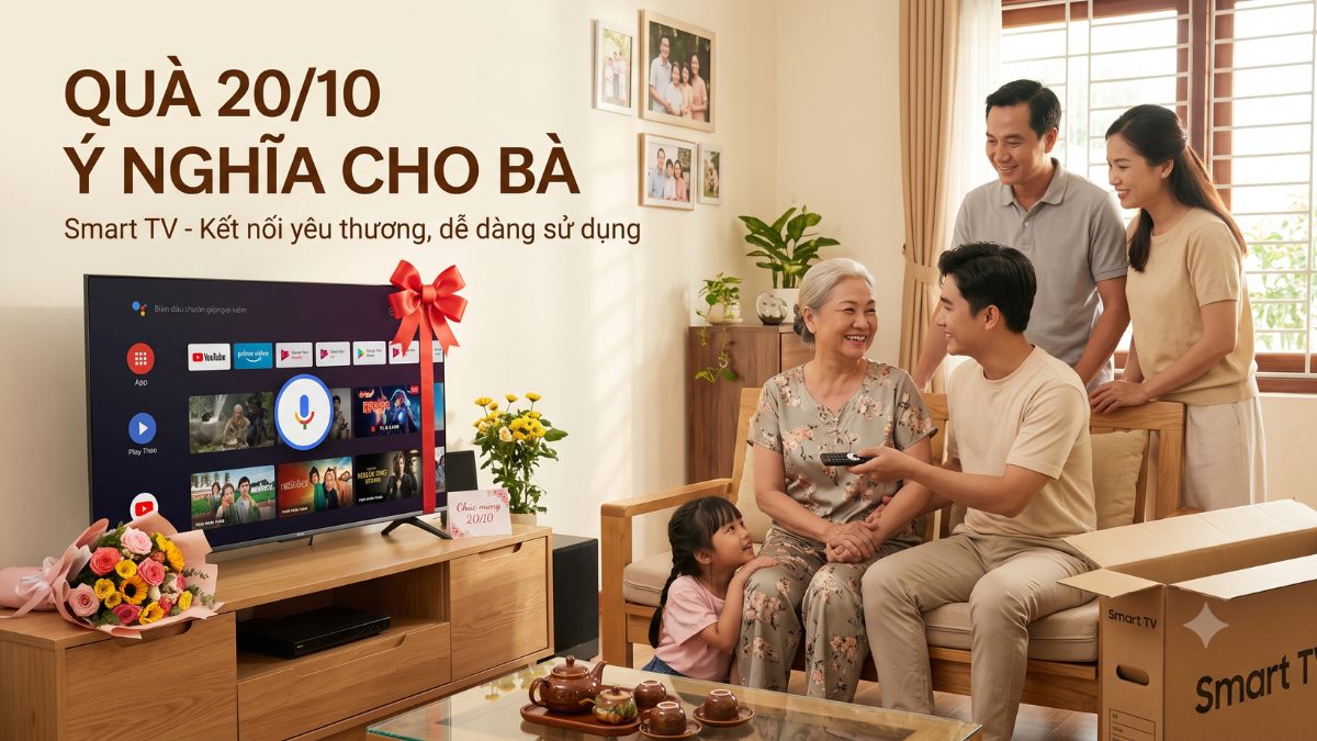 Tivi, Smart TV là một món quà 20/10 tặng bà