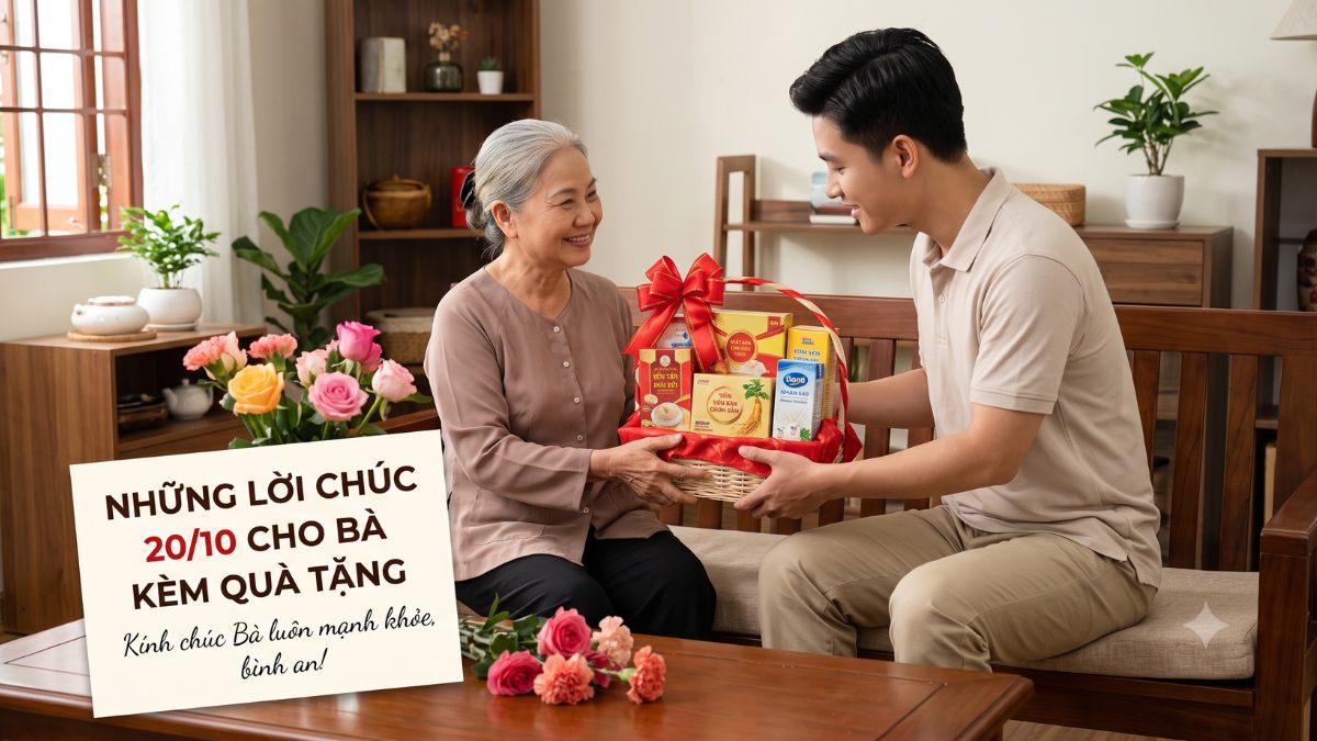 Những lời chúc 20/10 cho bà kèm quà tặng ấm áp nhất