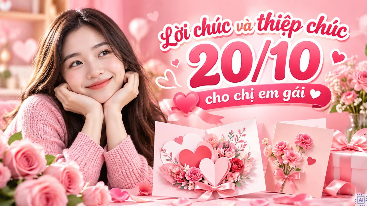 Lời chúc và thiệp chúc 20/10 cho chị em gái