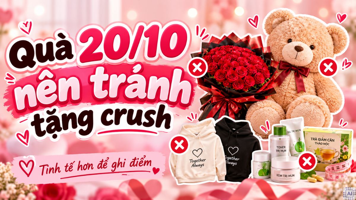 Những món quà nên tránh khi tặng crush