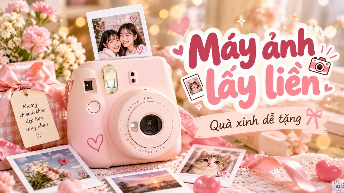 Tặng Máy ảnh lấy liền cho crush ngày phụ nữ Việt Nam 20/10