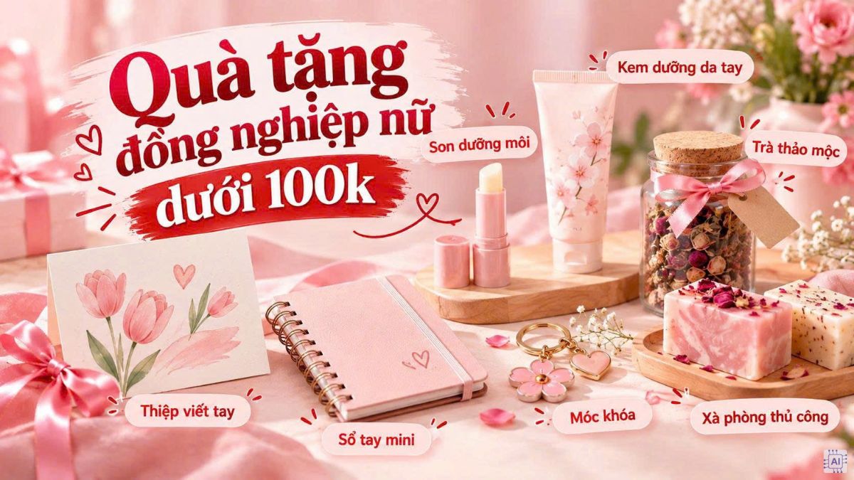 Quà tặng đồng nghiệp nữ giá rẻ dưới 100k