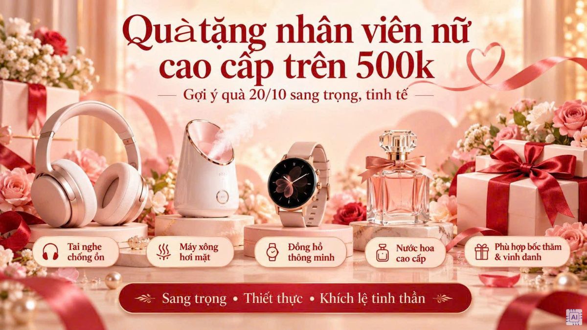 Quà tặng nhân viên nữ cao cấp trên 500k