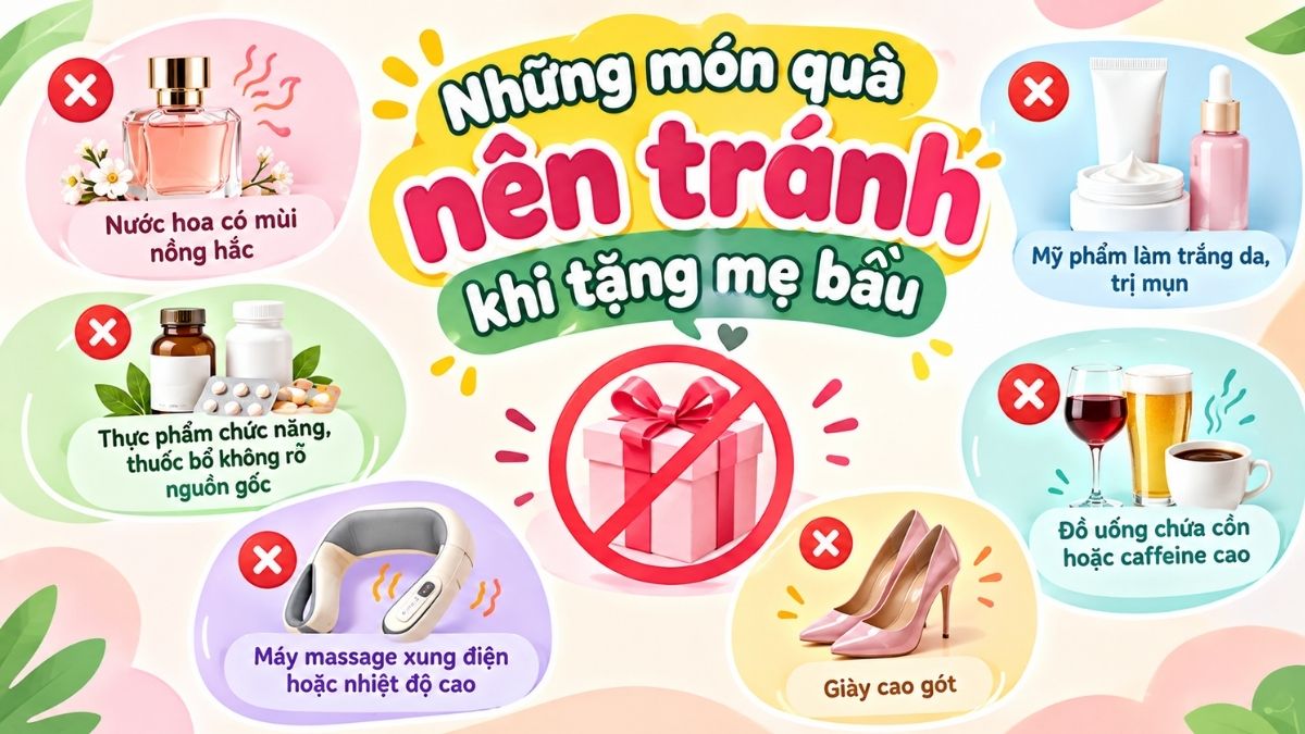Những món quà nên tránh khi tặng mẹ bầu