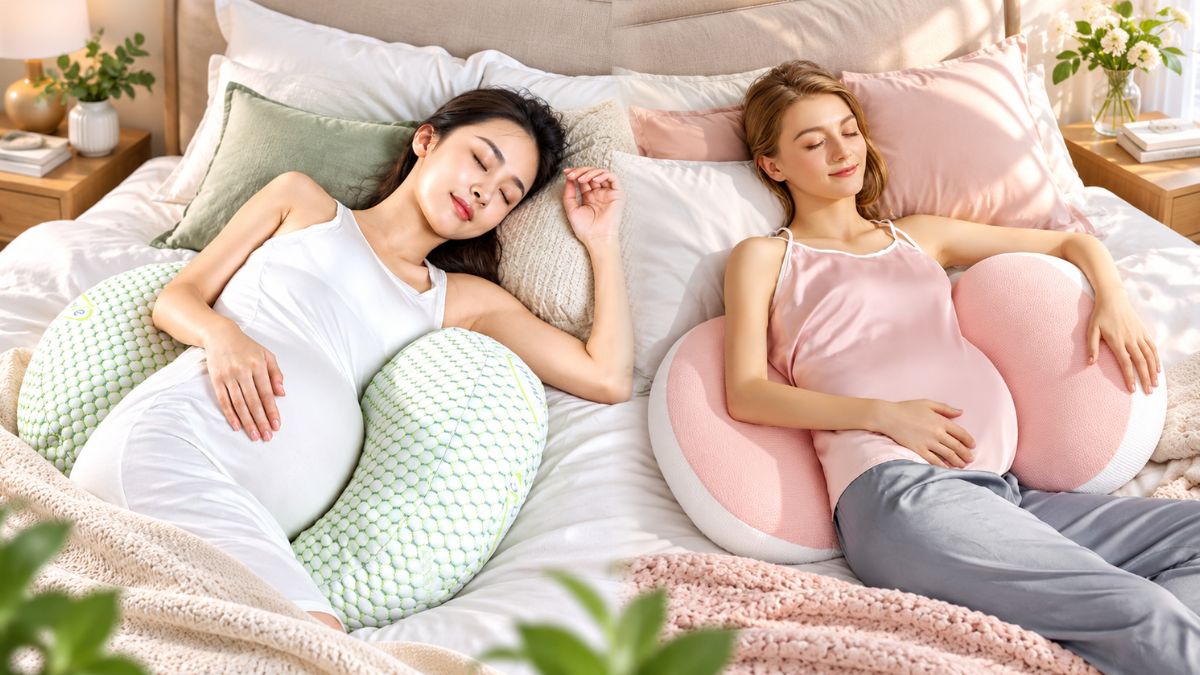 Tặng mẹ bầu gối bầu làm từ chất liệu thoáng mát