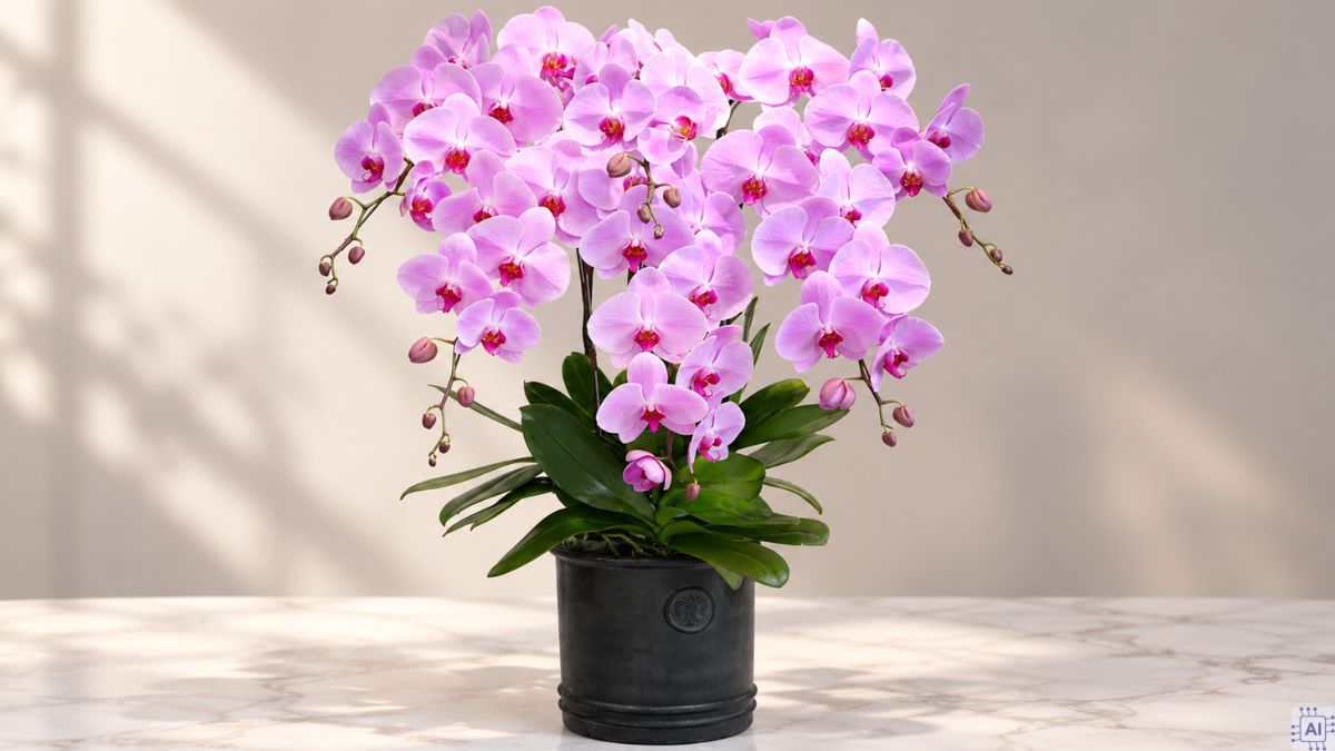 Tặng mẹ chậu lan hồ điệp đúng màu yêu thích