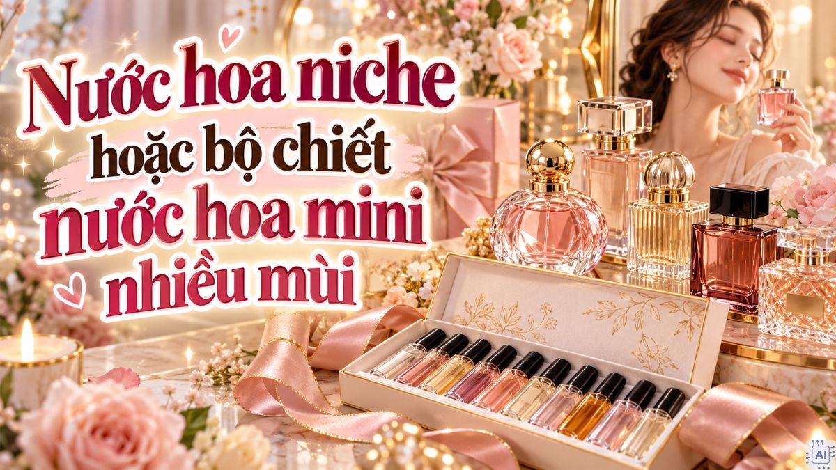 Nước hoa niche hoặc bộ chiết nước hoa mini nhiều mùi là món quà ý nghĩa cho sếp nữ ngày 20/10