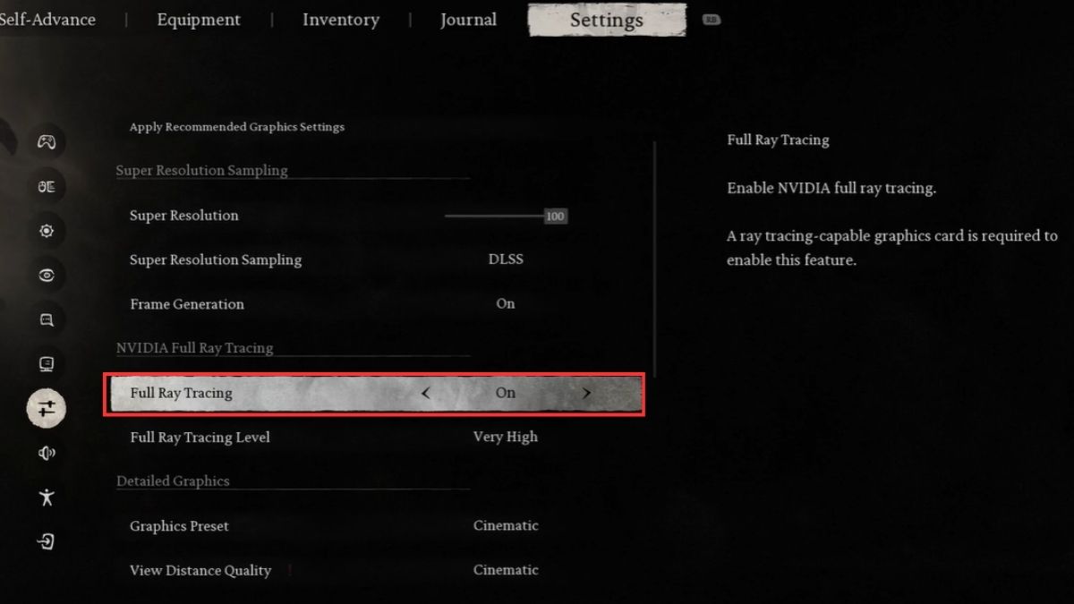 Cách bật ray tracing cho game Back Myth: Wukong