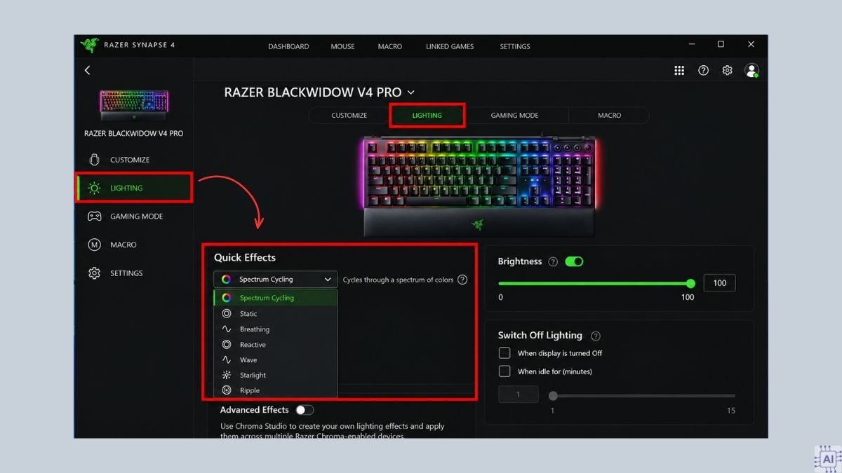 Tùy chỉnh đèn LED với Razer Chroma RGB