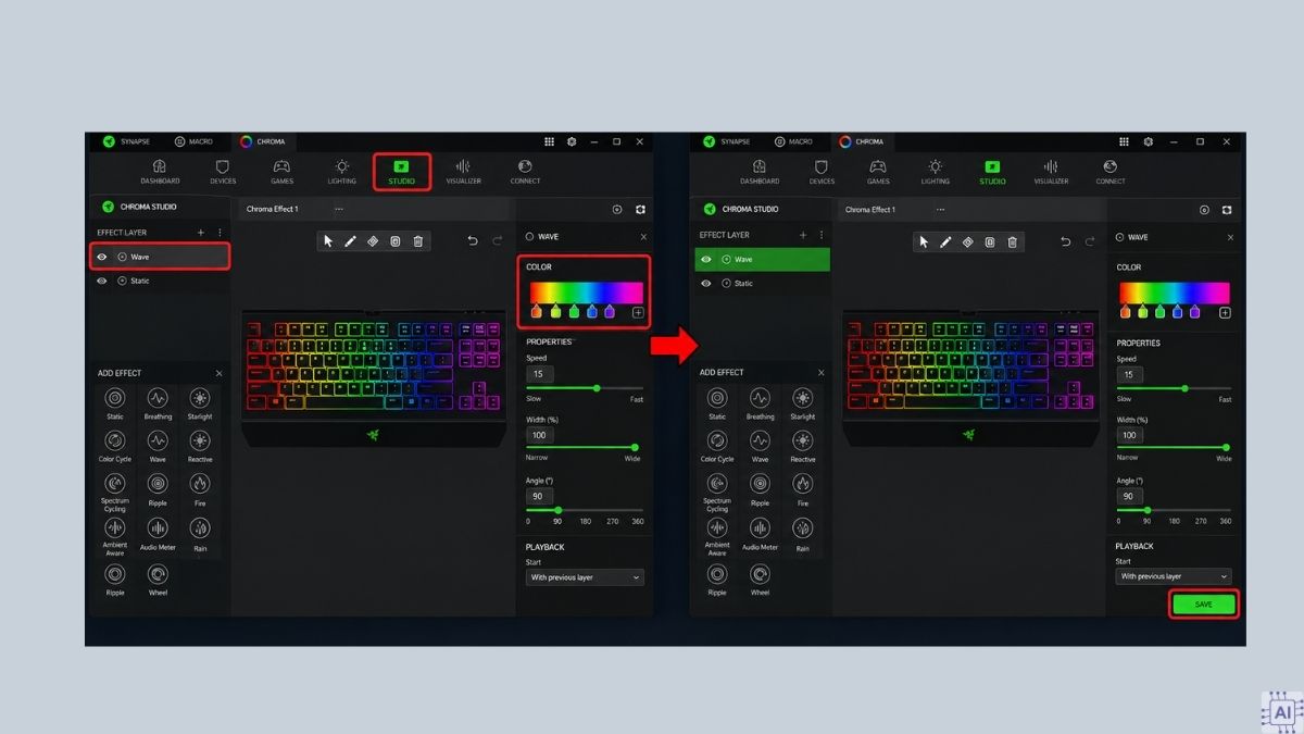 Tùy chỉnh đèn LED với Razer Chroma RGB