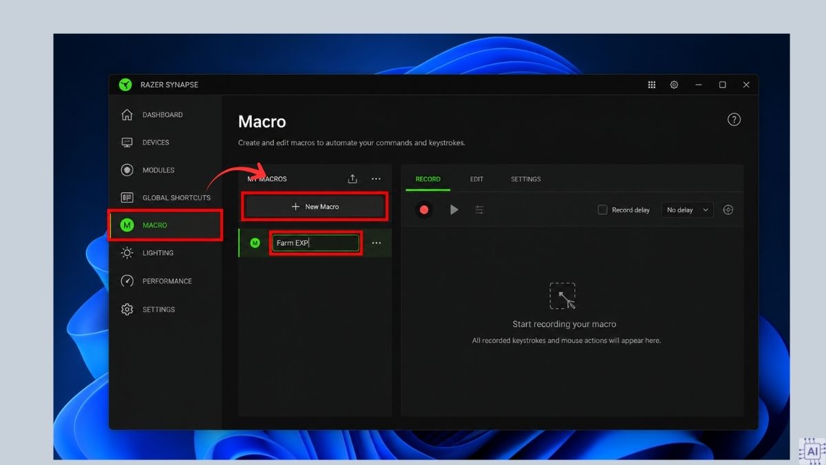 Cài đặt Macro và gán nút với Razer Hypershift