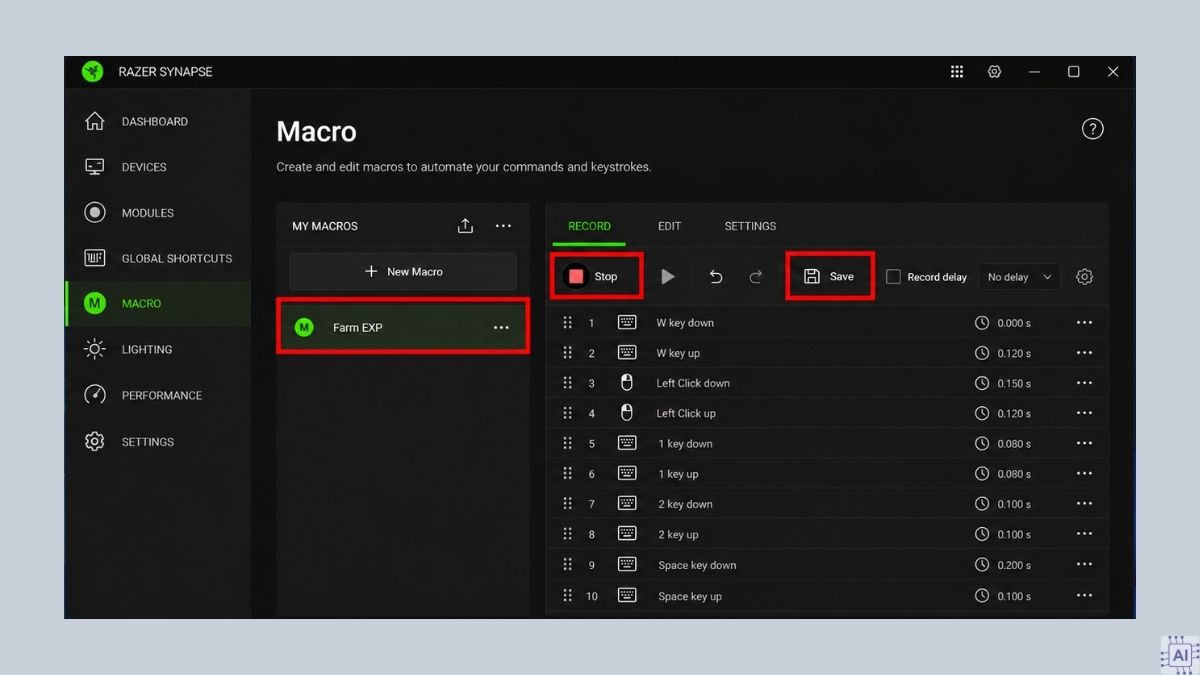Cài đặt Macro và gán nút với Razer Hypershift