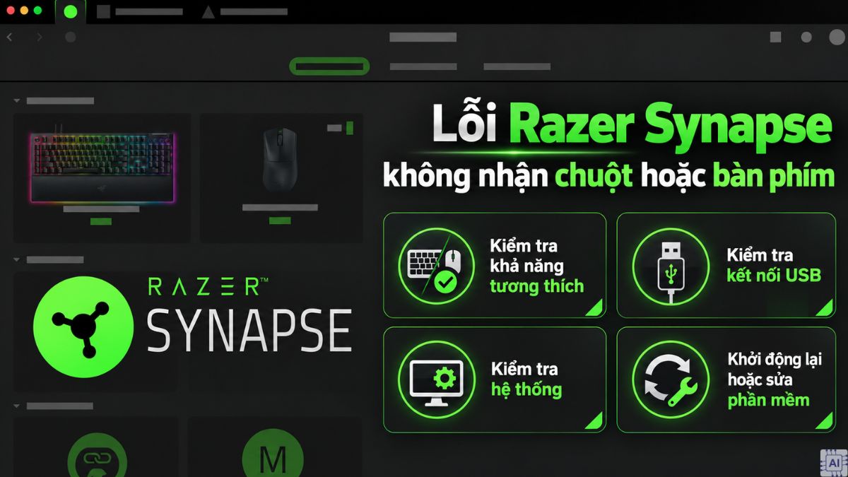 Lỗi Razer Synapse không nhận chuột hoặc bàn phím