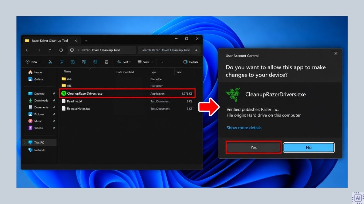 Cách gỡ cài đặt sạch bằng Razer Driver Clean-up Tool