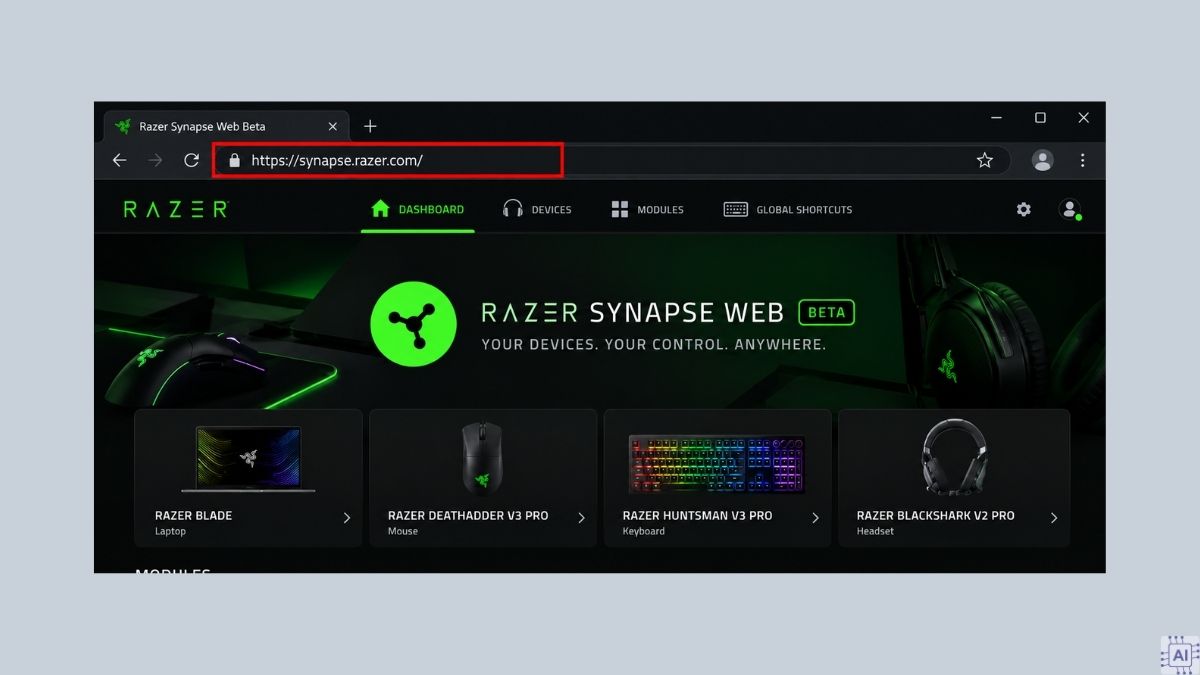 Trải nghiệm Razer Synapse Web trực tuyến nhanh chóng