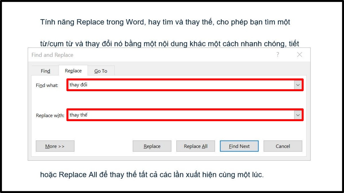 Thay thế văn bản cơ bản bằng Replace