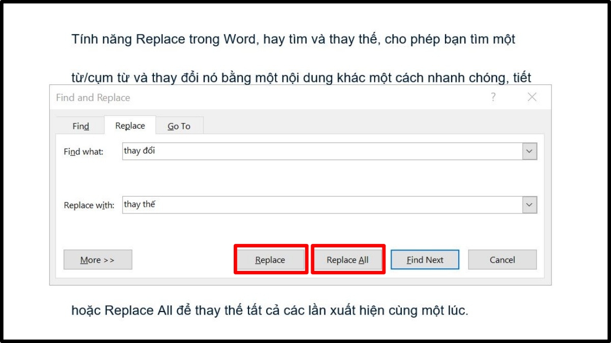 Thay thế văn bản cơ bản bằng Replace