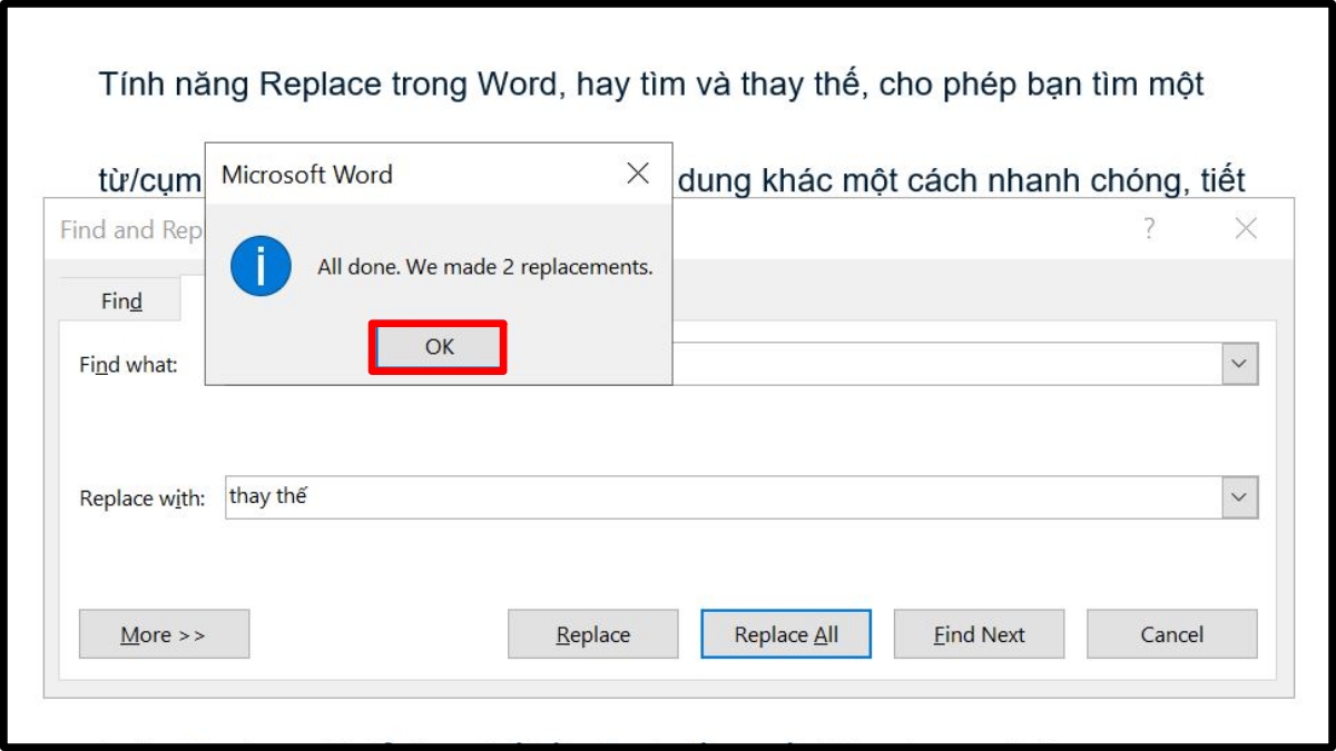 Thay thế văn bản cơ bản bằng Replace