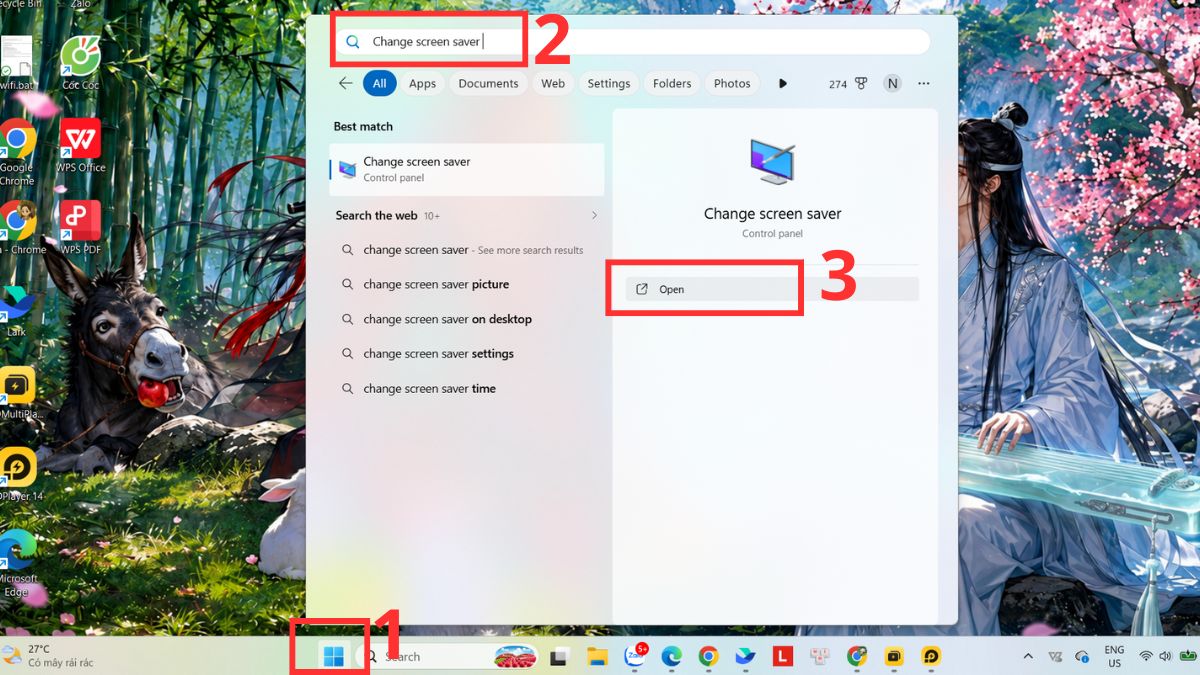 Cách bật Screen Saver trên Windows 11