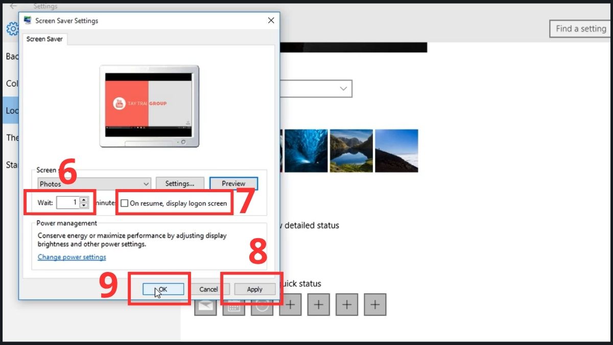Cách bật Screen Saver trên Windows 10