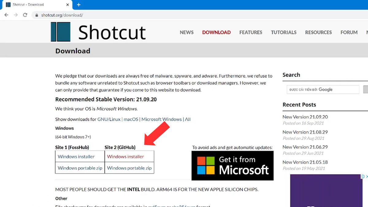 Cách cài đặt phần mềm Shotcut