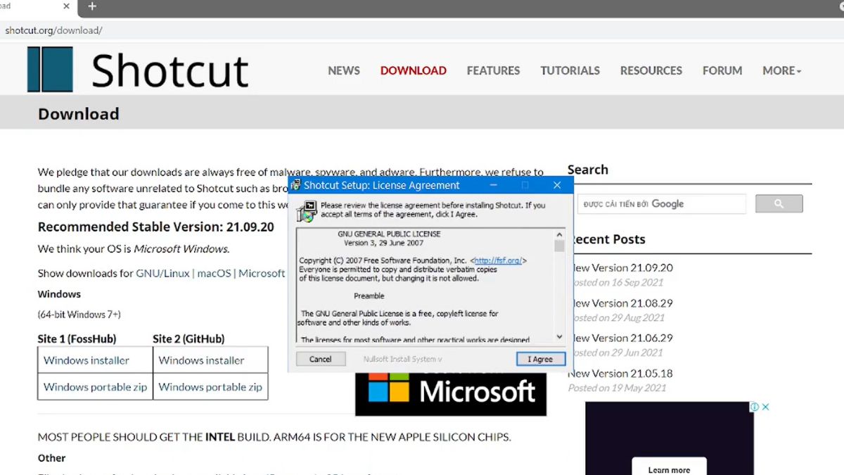 Cách cài đặt phần mềm Shotcut