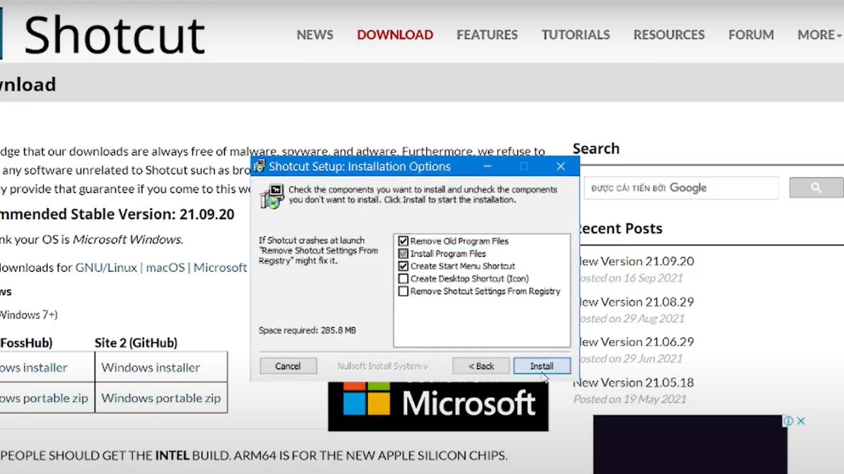 Cách cài đặt phần mềm Shotcut
