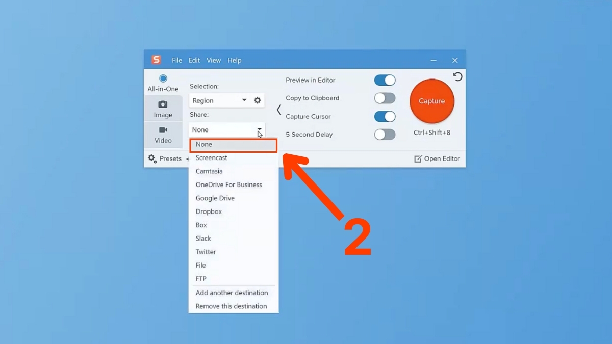 Cách cài đặt cấu hình Snagit cơ bản