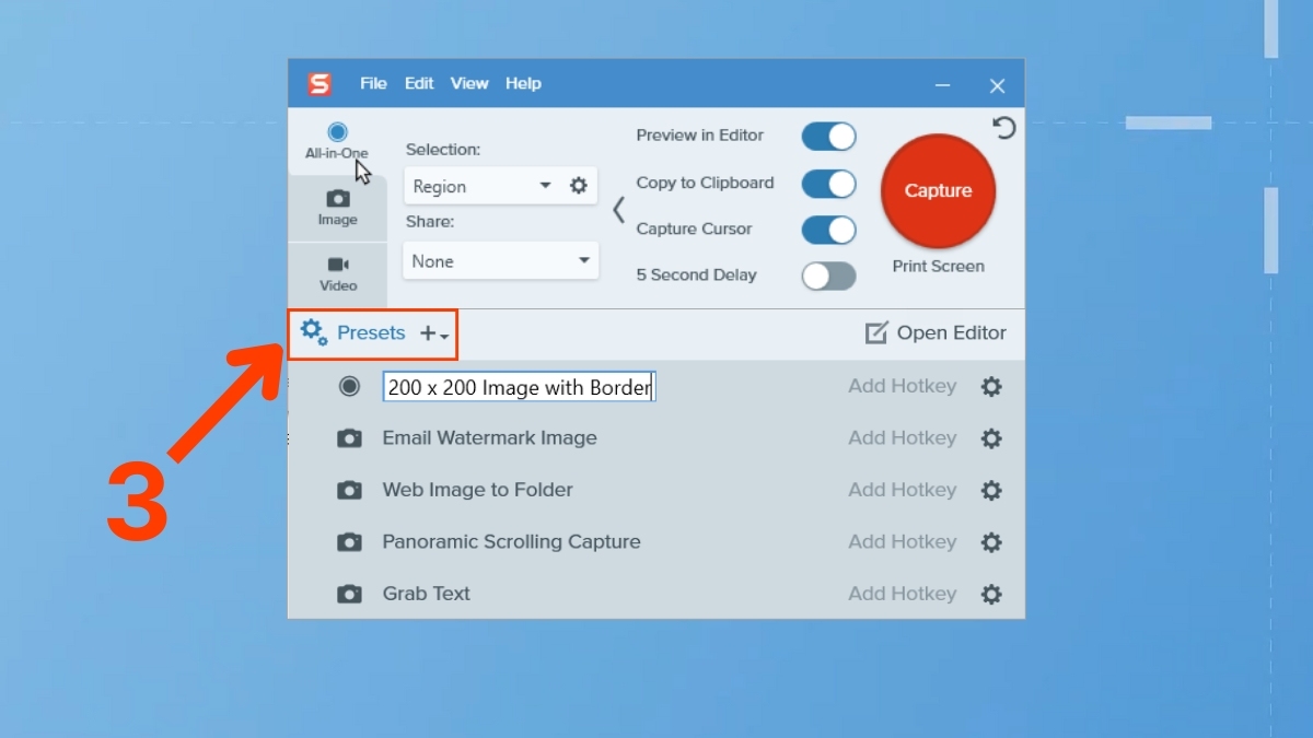 Cách cài đặt cấu hình Snagit cơ bản