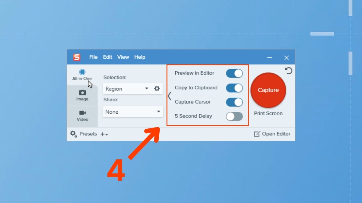 Cách cài đặt cấu hình Snagit cơ bản