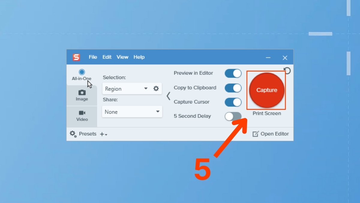 Cách cài đặt cấu hình Snagit cơ bản