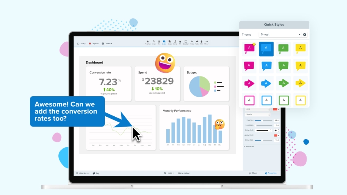 Snagit giúp chụp, quay, chỉnh sửa liền mạch