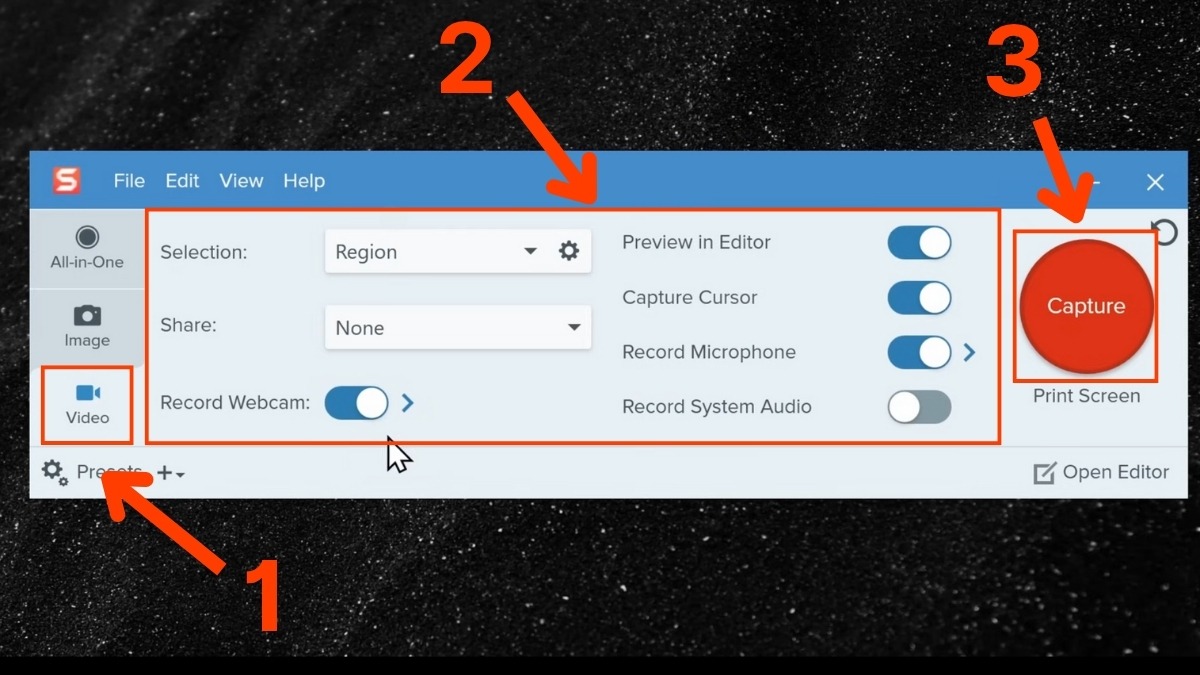 Quay màn hình bằng phần mềm Snagit
