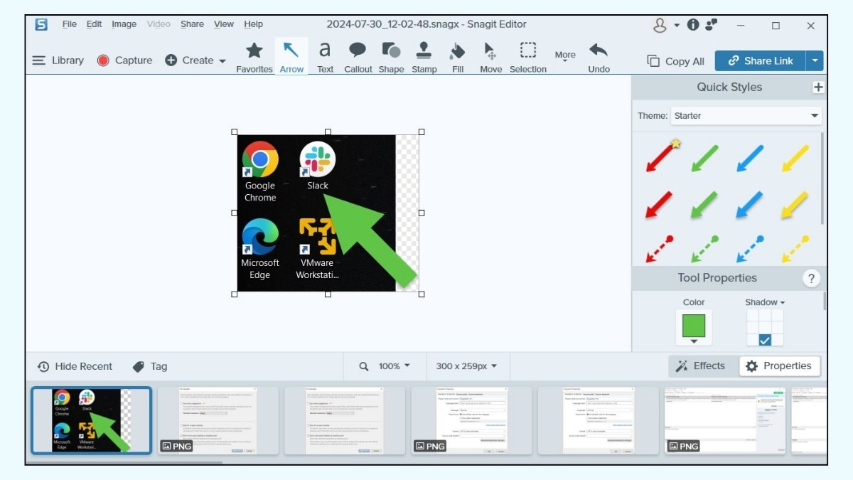 Chỉnh sửa hình ảnh trong Snagit Editor