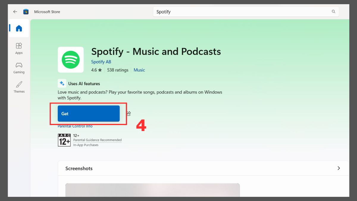 Cách tải Spotify trên Microsoft Store