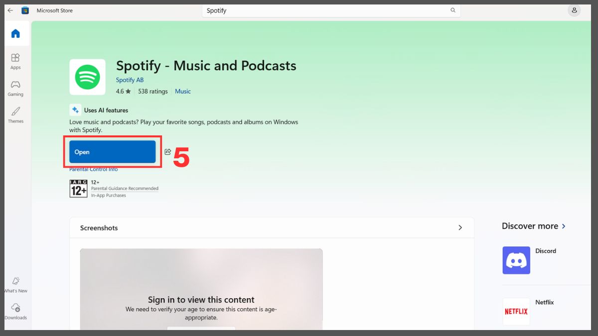 Cách tải Spotify trên Microsoft Store