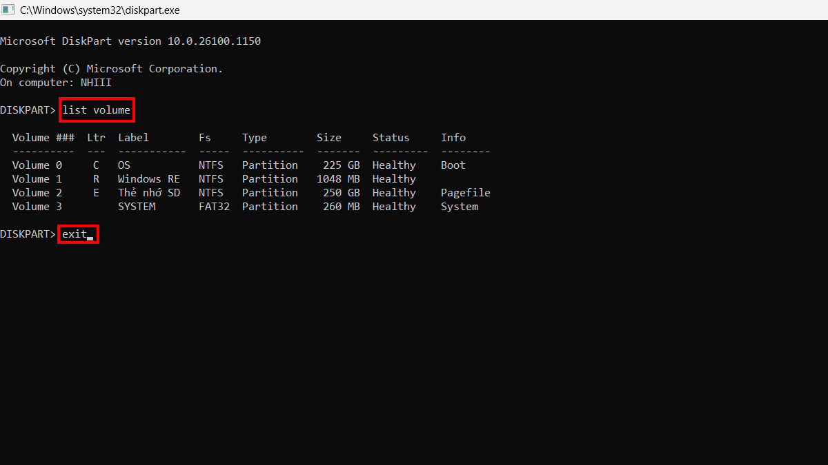 Kiểm tra và sửa lỗi khởi động bằng Command Prompt