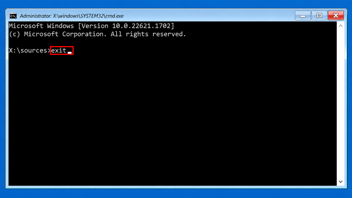 Kiểm tra và sửa lỗi khởi động bằng Command Prompt