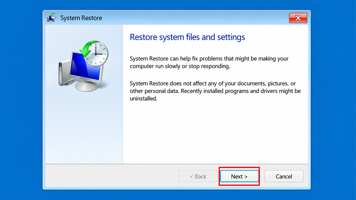 Khôi phục hệ thống Windows khi Startup Repair không khắc phục được lỗi