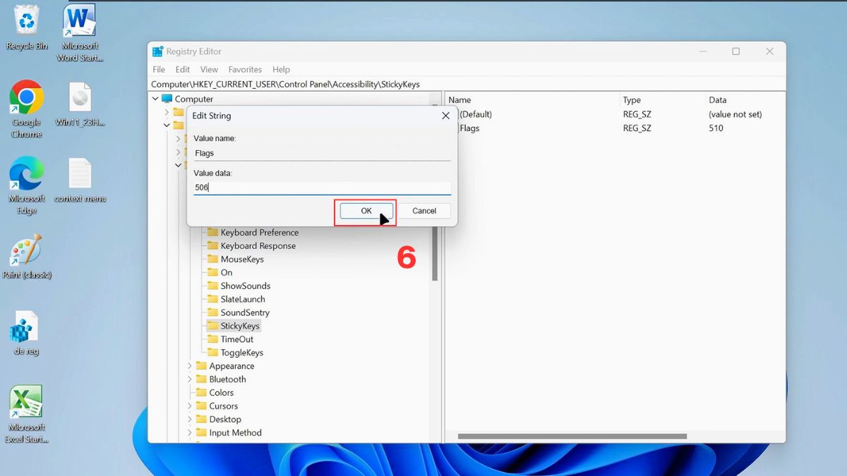 Hướng dẫn các bước thực hiện bật Sticky Keys