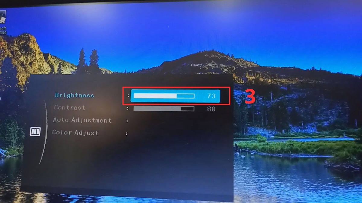 Sử dụng nút vật lý trên màn hình để tăng - giảm độ sáng màn hình PC