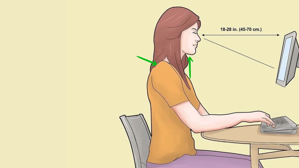 Vị trí của cổ, vai và mắt