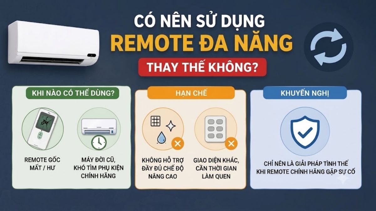 Có nên sử dụng remote đa năng thay thế không?