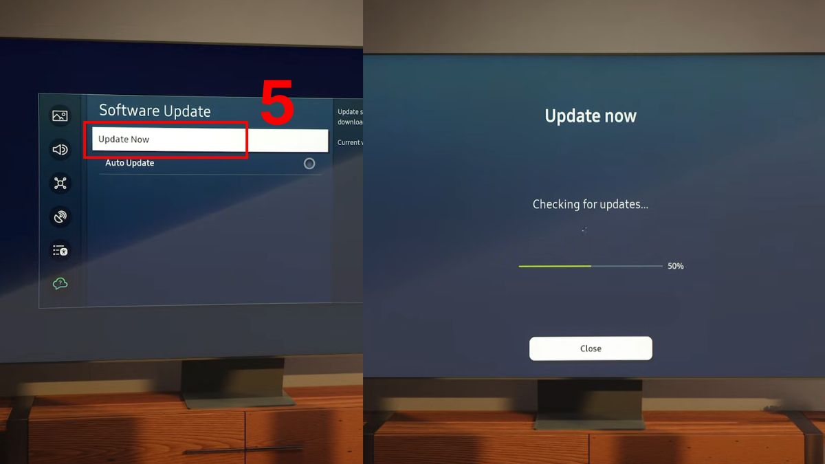 Khởi động lại và cập nhật phần mềm tivi