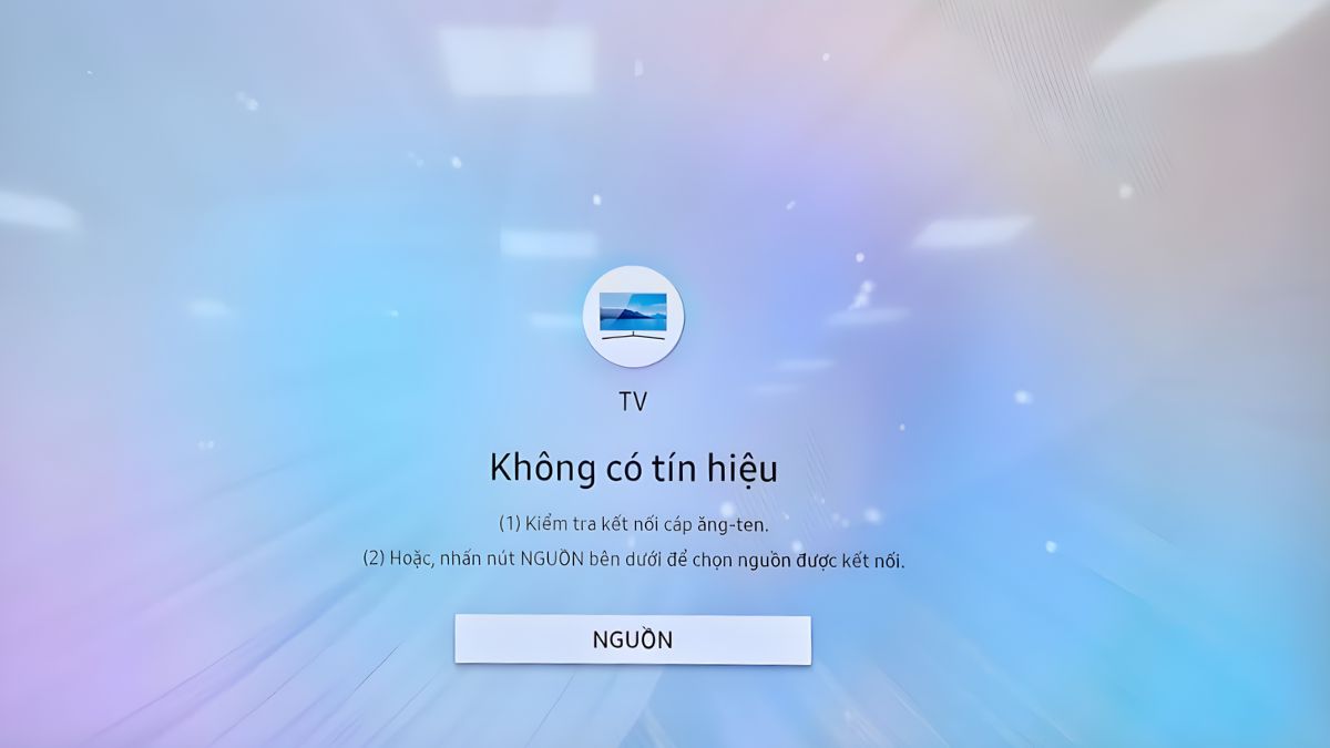 Nguồn phát không hoạt động hoặc đang tắt là 1 nguyên nhiên khiến tivi Samsung không có tín hiệu