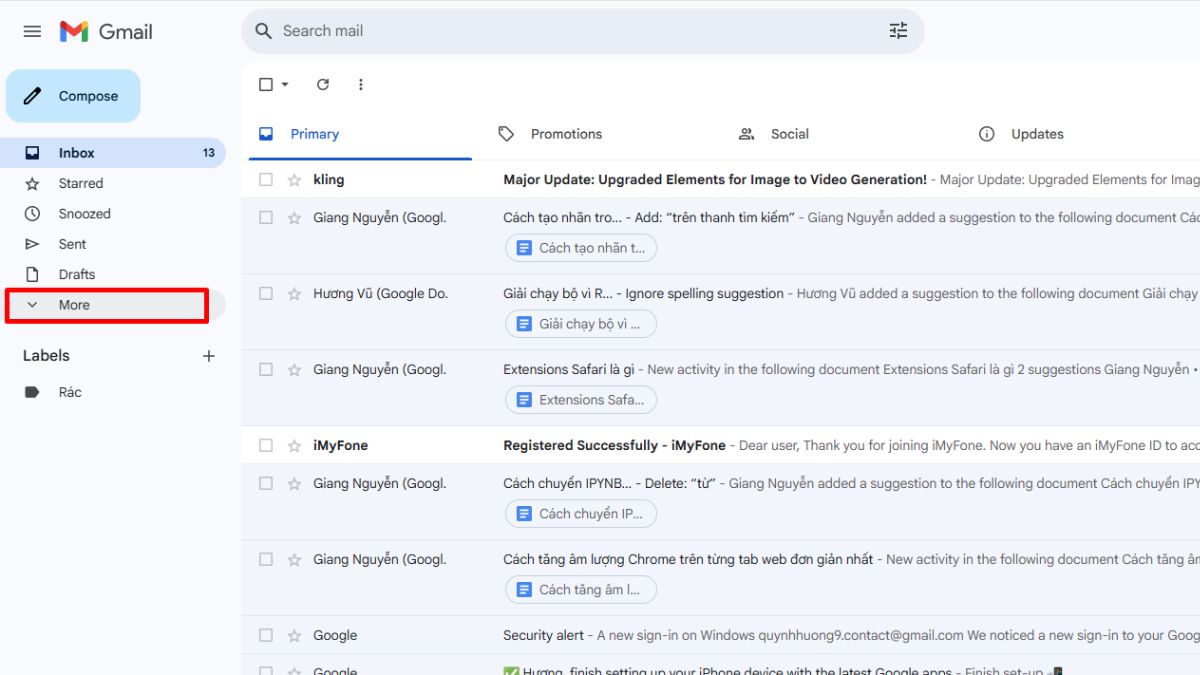 Cách tạo nhãn mới trong Gmail đơn giản