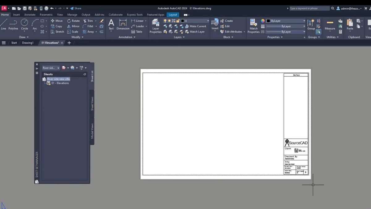 Hướng dẫn chi tiết cách tạo sheetset trong CAD