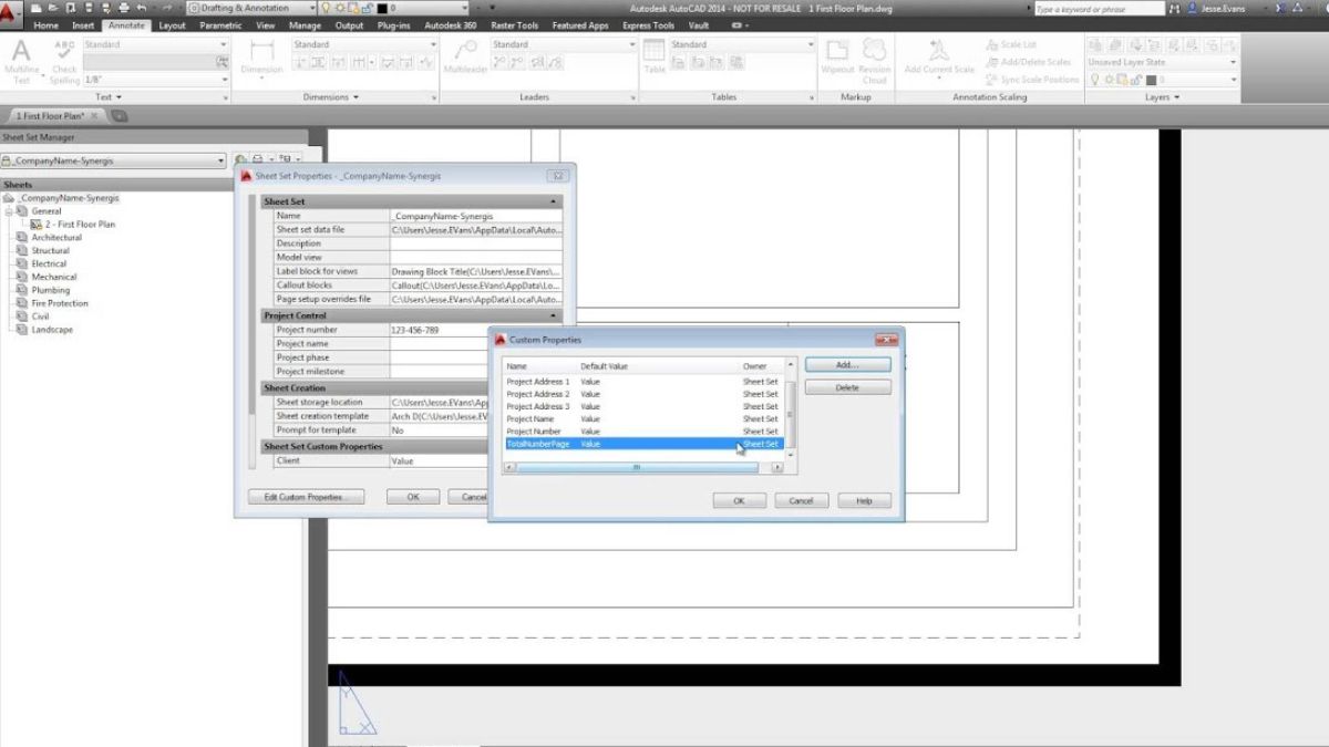 Tạo template Khung tên chuẩn
